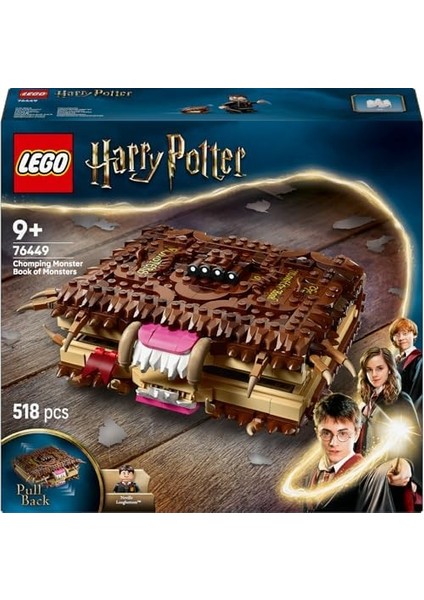 Harry Potter Isıran Canavar Kitap 76449-9 Yaş ve Üzeri Kız ve Erkek Çocuklar Için Canavar Kitap Aksesuarlı Bir Neville Longbottom Minifigürü Içeren Yaratıcı Oyuncak Yapım Seti (518 Parça) fiyatları