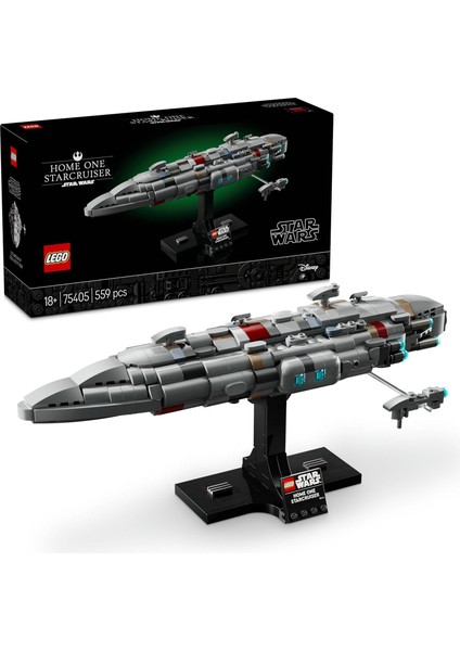 : Jedi In Dönüşü Home One Starcruiser 75405 - Seven Yetişkinler Için Koleksiyonluk Rahatlatıcı Starship Yapım Seti, Doğum Günü Hediyesi (559 Parça)