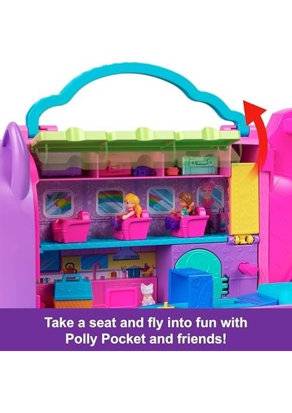 Pocket™ Minik Kedi Hava Yolları™ Oyun Seti Polly Pocket Adventures In Rio Uçak Oyun Seti, 2 Mikro Bebek ve Evcil Hayvan, Aksesuarlar, Seyahat Oyuncağı Uçak HWP19 fiyatları