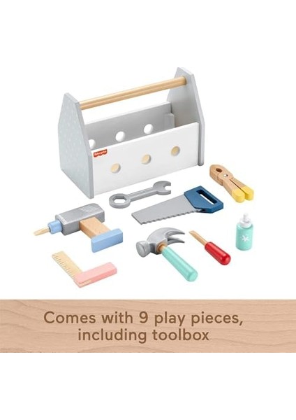 3 Yaş ve Üzeri Çocuklar Için 9 Ahşap Parçadan Oluşan Ahşap Tamir Kutusu ve Oyuncak Matkap, HYG50 fiyatları