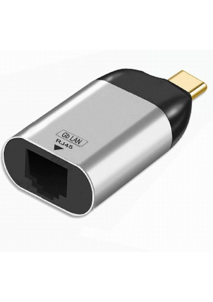 3.1 Type - C To Ethernet RJ45 Adaptör Çevirici 1/1000 1 Gigabit Tip C Ethernet Ağ Lan Adaptörü Macbook ve Type C Çıkışlı Notebook Dizüstü Bilgisiyar Uyumlu S-1725
