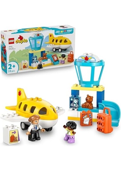 Kasabası Ilk Havaalanı Deneyimi 10443 - 2 Yaş ve Üzeri Pilotluğa Ilgili Çocuklar Için Uçak Içeren Hayal Gücü Geliştiren Oyuncak Yapım Seti, Doğum Günü Hediyesi (23 Parça) fiyatları