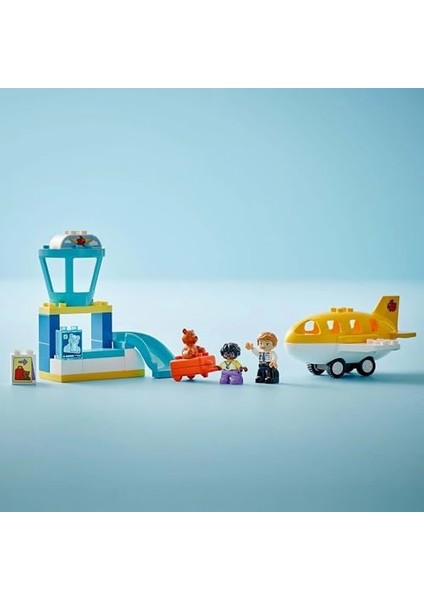 Kasabası Ilk Havaalanı Deneyimi 10443 - 2 Yaş ve Üzeri Pilotluğa Ilgili Çocuklar Için Uçak Içeren Hayal Gücü Geliştiren Oyuncak Yapım Seti, Doğum Günü Hediyesi (23 Parça) modelleri