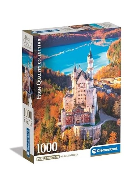 1000 Parça Yüksek Kaliteli Koleksiyon Puzzle Neuschwastein (Compact Box) modelleri