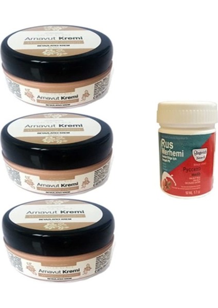 Three Brand Arnavut Kremi 3 Adet + Rus Merhemi 50 ml 1 Adet