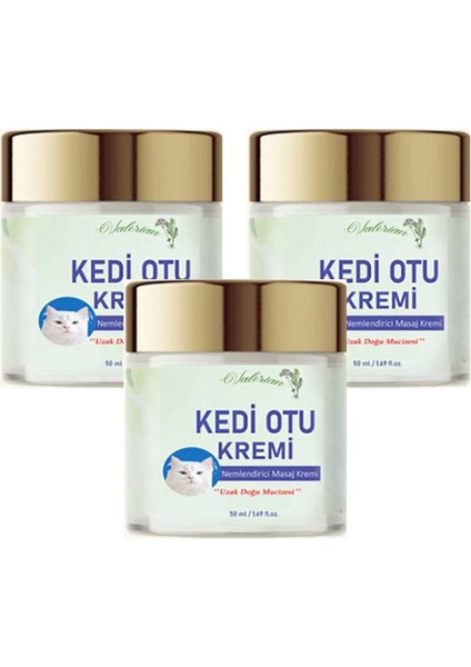 Kedi Otu Kremi 50 ml 3 Adet Kafur Ağacı Yağı Içerikli Agrilar Için Krem