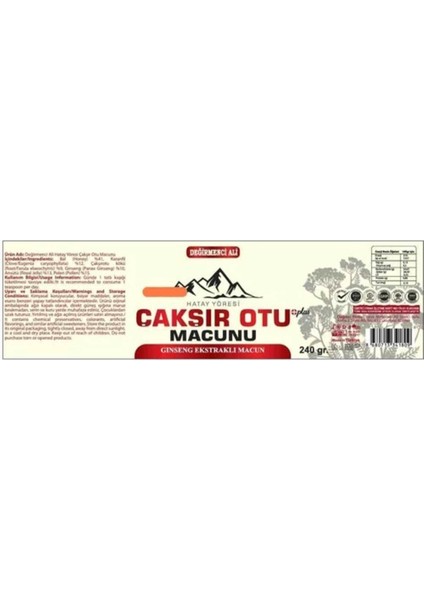 Değirmenci Ali Çakışır Otu Macunu 240 gr 240 gr modelleri