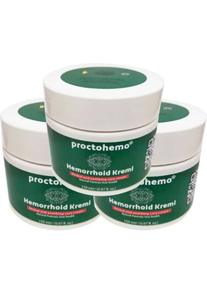 Proctohemo HZNKS039 3ADET 150 ml Büyük Boy Hemor.roidin Cream Kişisel Bağsur Kremi