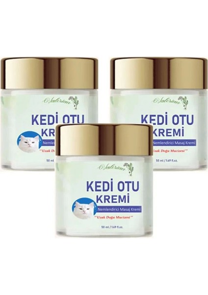 Kedi Otu Kremi Uzak Doğu Mucizesi Doğal Etkili Eklem Kas 50ML x 3 Adet