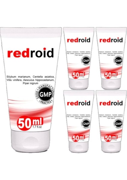 Redroid 5li Paket Hemeroid Masaj Kremi 50 ml Özel Krem