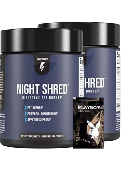 Innosupps 2li Night Shred Nighttime Fat Burner 60 Caps + 1 Hediy.e Jel ASMX2-2:0376