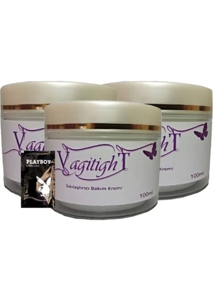 Vagitight 3lü Adet Kadınlara Özel Pres Kremi 100 ml + 1 Adet Jel Hediye