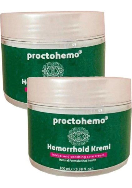 Proctohemo Hem.oroid Sızı Akıntı Şişlik Giderici Masaj Bakım Kremi 100 ml 2 Adet