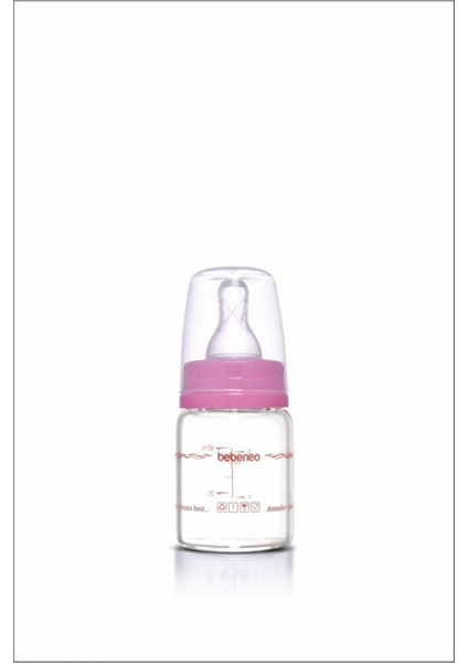 Isıya Dayanıklı Cam Biberon 60 Ml, Pembe, Sağlıklı ve Güvenli Bebek Beslenmesi