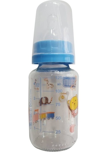 Mavi Leylekli Teren Desenli Cam Bebek Biberon 125 ml fiyatları