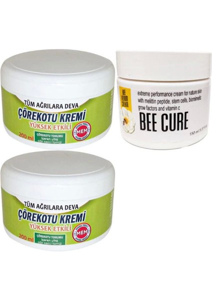 Çörek Otu Kremi Büyük Xl Boy 2X200 Ml+ Bee Cure 150 ml Krem