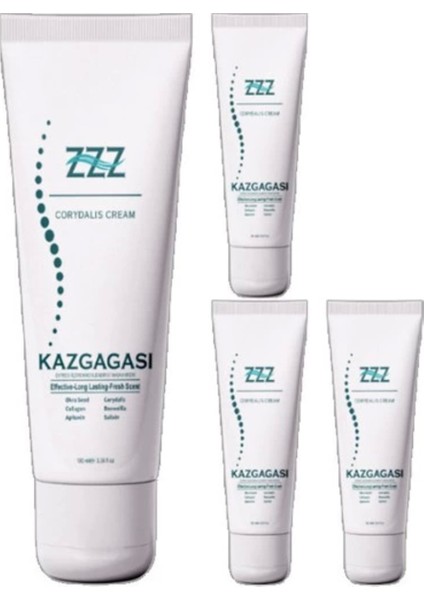 Zzz Kaz Gagası 4 Adet Özel Karışımlı Corydalis 100 ml Sırt Bel Kas Iskelet Kısmi Kullanım Kremi
