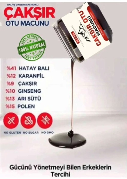 Bitkisel Çakşır Otu Macunu Erkeklere Özel Performans Yükselticili Macun 240 gr x 3 Adet modelleri