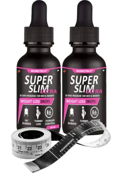 Medinutrica Super Slim Ultra Fiziğinizdeki Hafifliğin ve Inceliğin Damlası Bay 50 ml x 2 Adet
