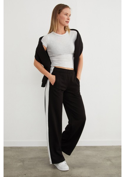 Yanları Şeritli Palazzo Eşofman Altı