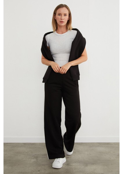 Yanları Şeritli Palazzo Eşofman Altı