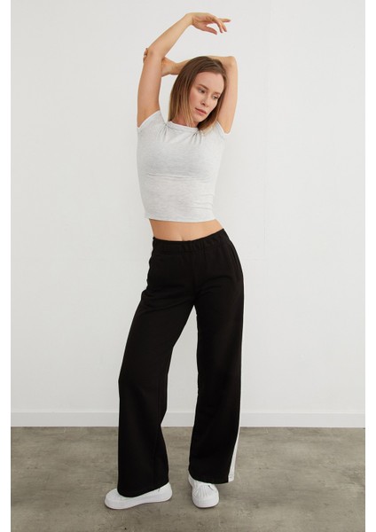 Yanları Şeritli Palazzo Eşofman Altı