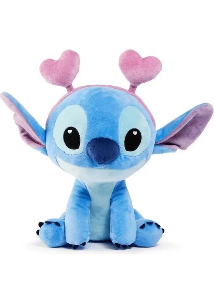 Kalp Kulaklıklı Stitch Peluş 25 cm