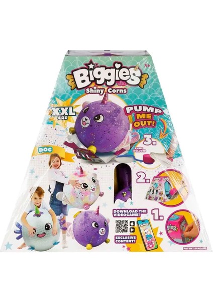 Biggies Şişme Peluş Mor Köpek Xxl Shiny Corns S2 fırsatları