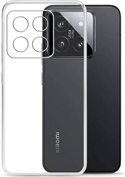Xiaomi 15 Pro Kılıf Şeffaf Kamera Korumalı Esnek Yumuşak Silikon