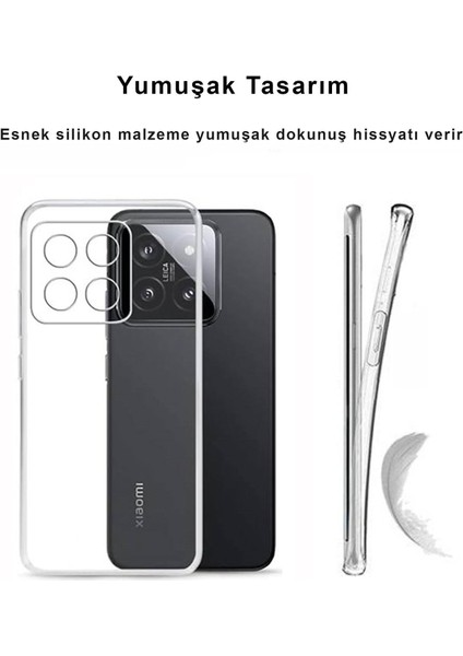 Xiaomi 15 Pro Kılıf Şeffaf Kamera Korumalı Esnek Yumuşak Silikon fiyatları