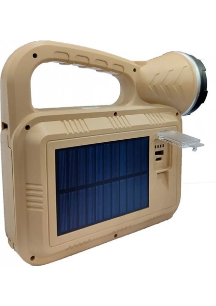 Güneş Enerjili Şömineli Çok Fonksiyonlu Çift Işık Kaynağı USB Şarjlı Solar El Feneri fırsatları