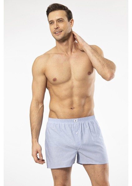 Poplin Erkek Boxer 1113/DÜZ Mavi modelleri