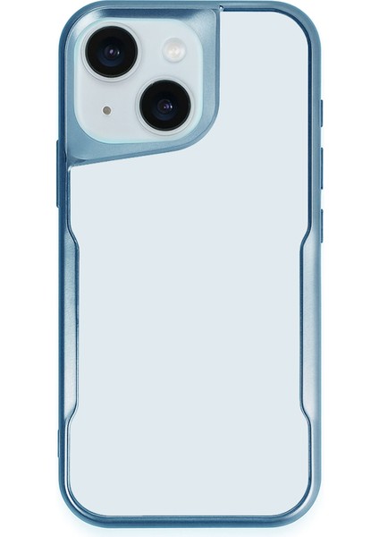 iPhone 15 Kılıf Darbe Önleyici Kenar Renkli Silikon Kapak