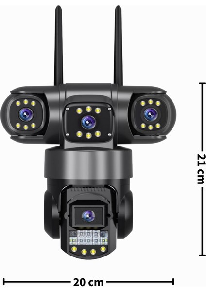 9MP İç & Dış Mekan Güvenlik Kamerası 360 Derece 4G Güvenlik Kamerası: Tam Renkli Gece Görüşü