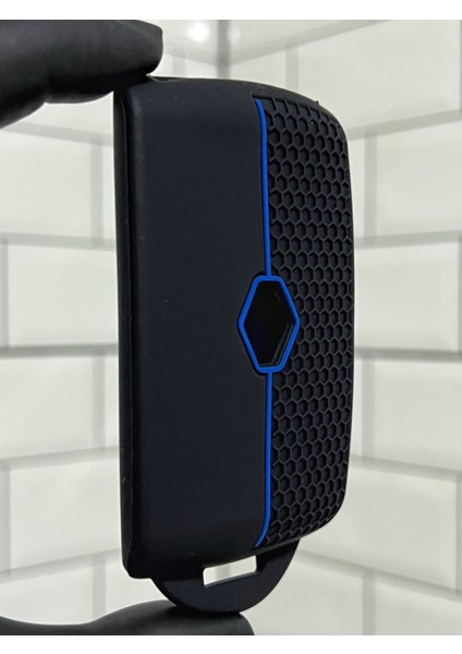 Renault Austral Megane E-Tech Clio 5 Megane 4 Captur Kadjar Petek Desenli Anahtar Kılıfı Mavi fiyatları