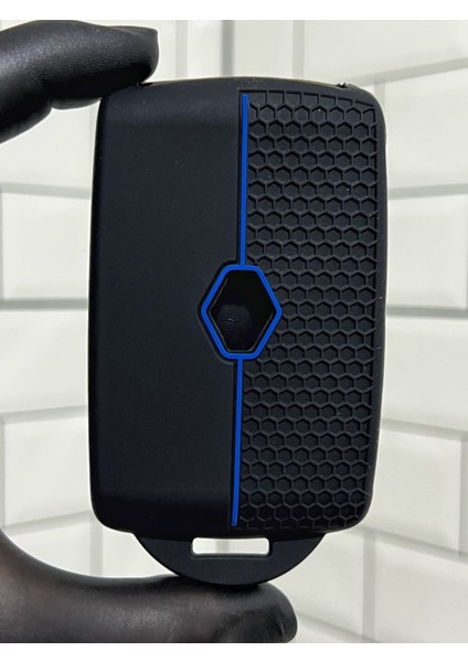 Renault Austral Megane E-Tech Clio 5 Megane 4 Captur Kadjar Petek Desenli Anahtar Kılıfı Mavi fırsatları