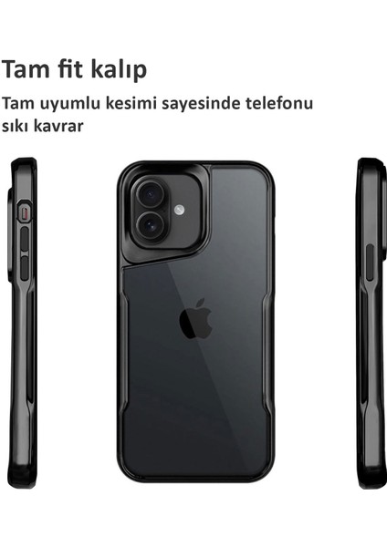 iPhone 16 Kılıf Darbe Önleyici Kenar Renkli Silikon Kapak modelleri
