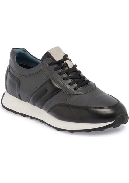 Siyah Hakiki Deri Erkek Sneaker - E24I1AY56818-A23 indirimleri