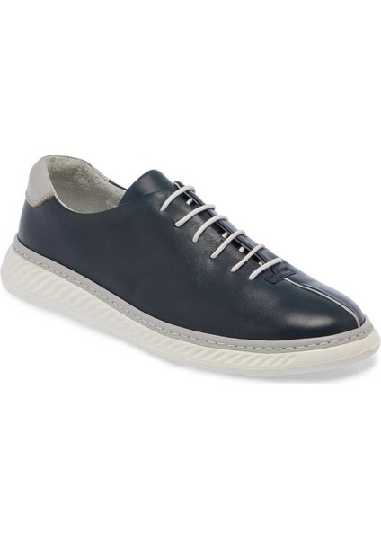 Lacivert Hakiki Deri Erkek Sneaker - E24I1AY56812-A31 indirimleri
