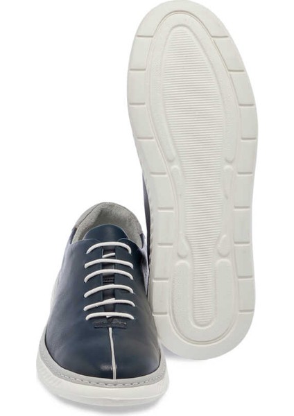 Lacivert Hakiki Deri Erkek Sneaker - E24I1AY56812-A31