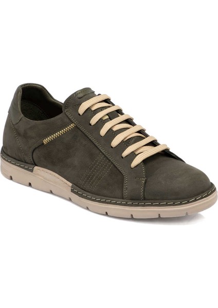 Yeşil Hakiki Nubuk Deri Erkek Sneaker - E24I1AY56777-G98 indirimleri