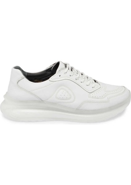 Beyaz Hakiki Deri Erkek Sneaker - E24I1AY56799-A26