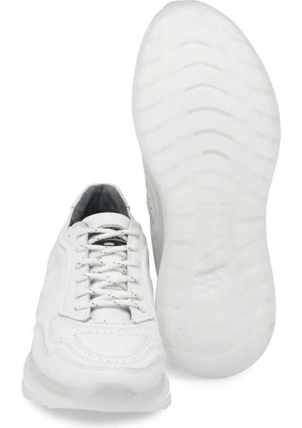 Beyaz Hakiki Deri Erkek Sneaker - E24I1AY56799-A26