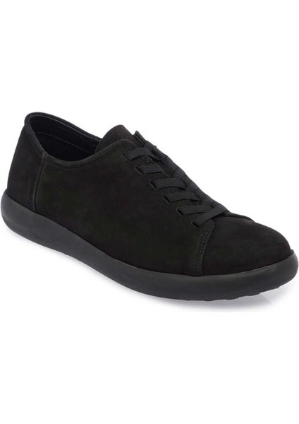 Siyah Hakiki Nubuk Deri Erkek Sneaker - E24I1AY56824-A64 indirimleri