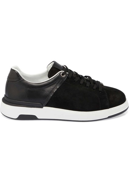 Siyah Hakiki Süet Deri Erkek Sneaker - E24I1AY56819-A01