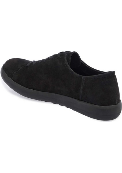 Siyah Hakiki Nubuk Deri Erkek Sneaker - E24I1AY56824-A64