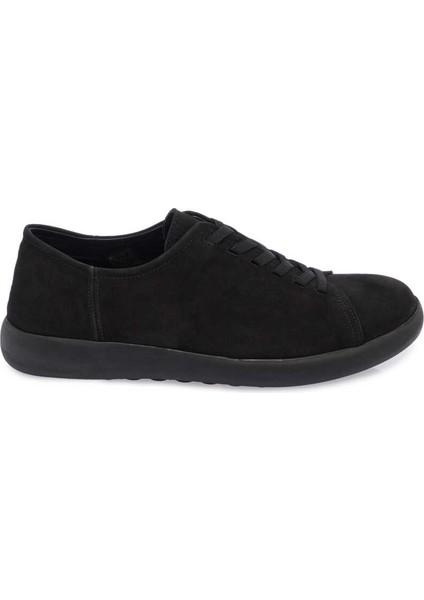Siyah Hakiki Nubuk Deri Erkek Sneaker - E24I1AY56824-A64