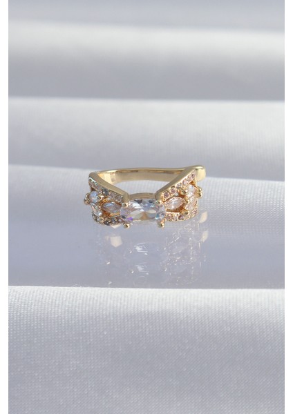 Tegan Pirinç Gold Renk Zirkon Taş Kaplama Earcuff Küpe TG27BKP9337