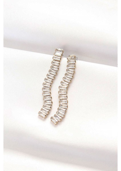 Tegan 316L Çelik Gold Renk Su Yolu Küpe TG27BKP8900