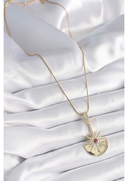 Tegan 316L Çelik Gold Renk Zirkon Taşlı Yıldız Model Kadın Kolye TG27BKO9518 fiyatları